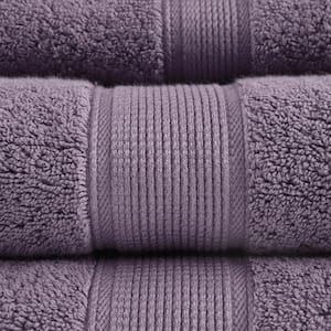 800GSM 8-Piece Light Purple 100% Premium Long-Staple Cotton Bath Towel Set