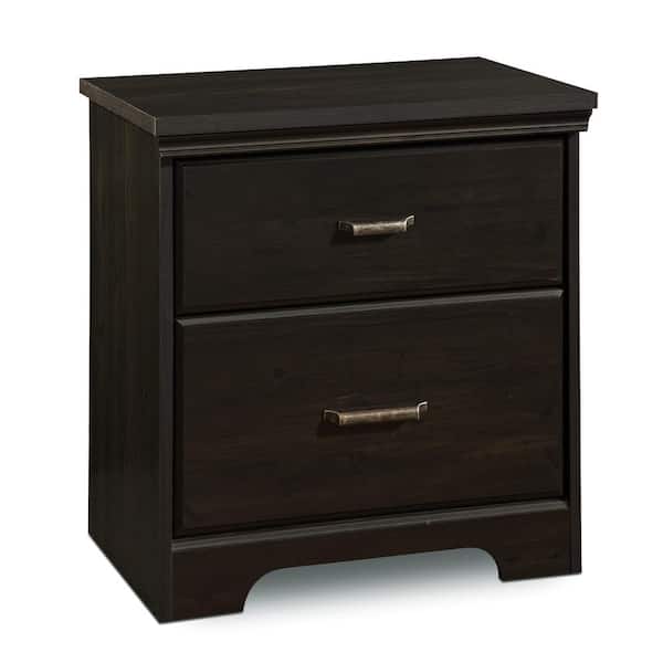 South Shore Versa 2-Drawer Ebony Nightstand