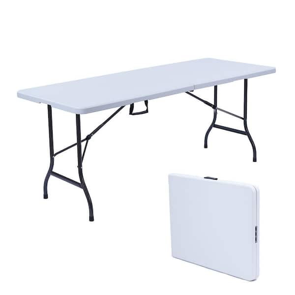 Tunearary Outdoor 72 ft. Portable Folding Portable Table Dinging Table for Camping Picnic