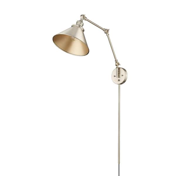 Millennium Lighting Edward 1-Light 10 in. Modern Gold Swing Arm Sconce