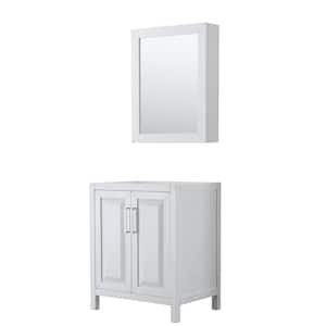 Daria 29 in. Single Bathroom Vanity Cabinet Only with Medicine Cabinet in White