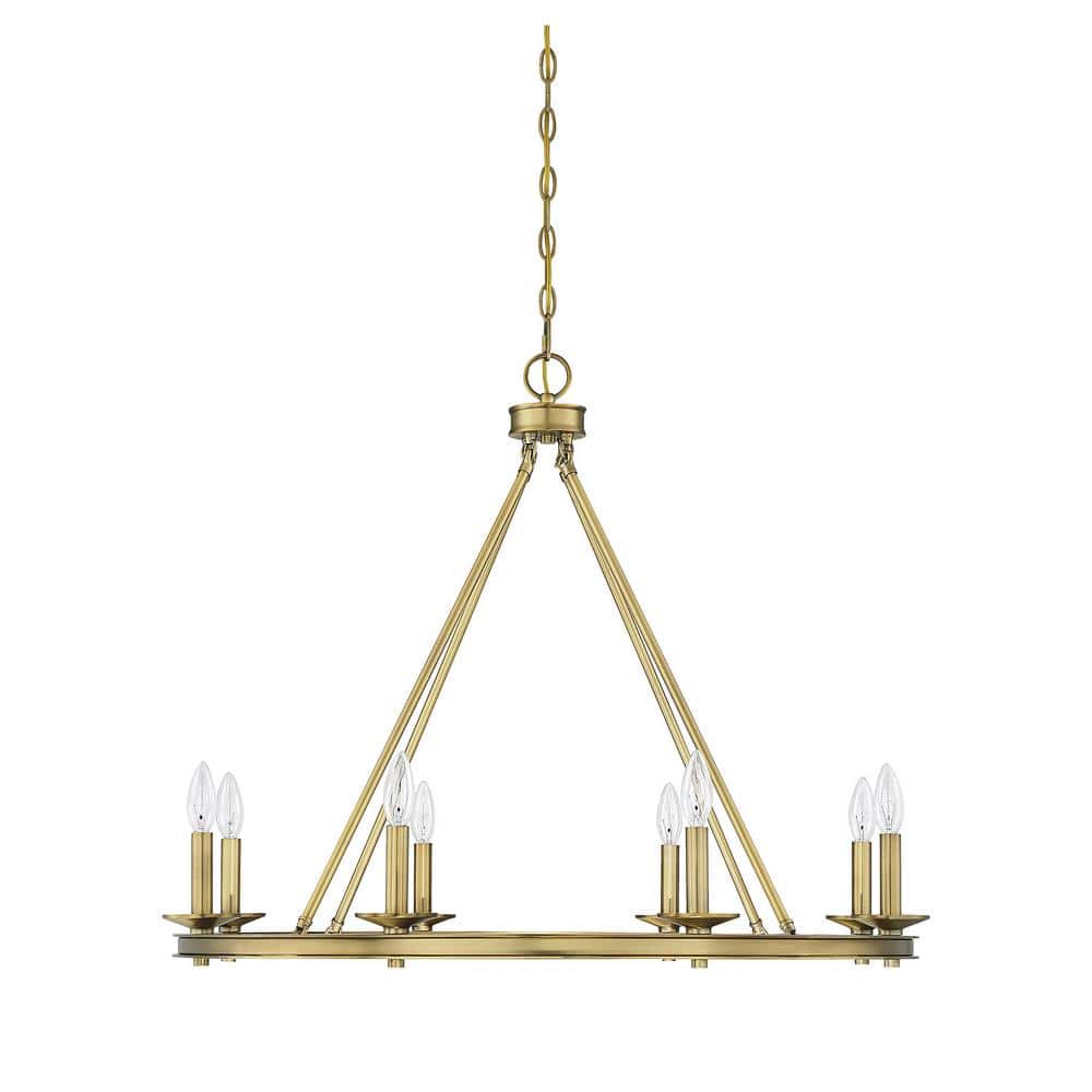 Middleton Warm Brass 8-Light Modern Farmhouse Chandelier