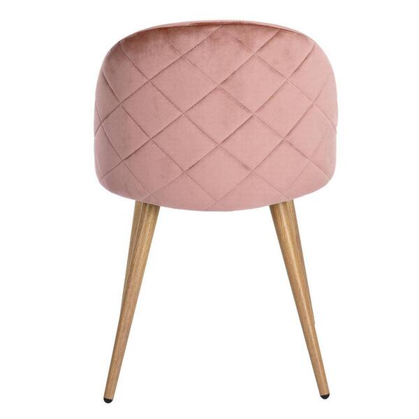 zomba pink velvet dining chair