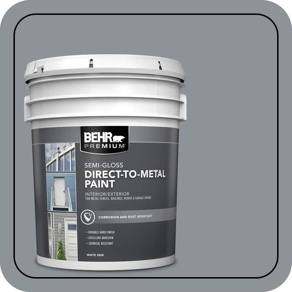 BEHR PREMIUM 5 gal. #PPU18-04 Dark Pewter Semi-Gloss Direct to