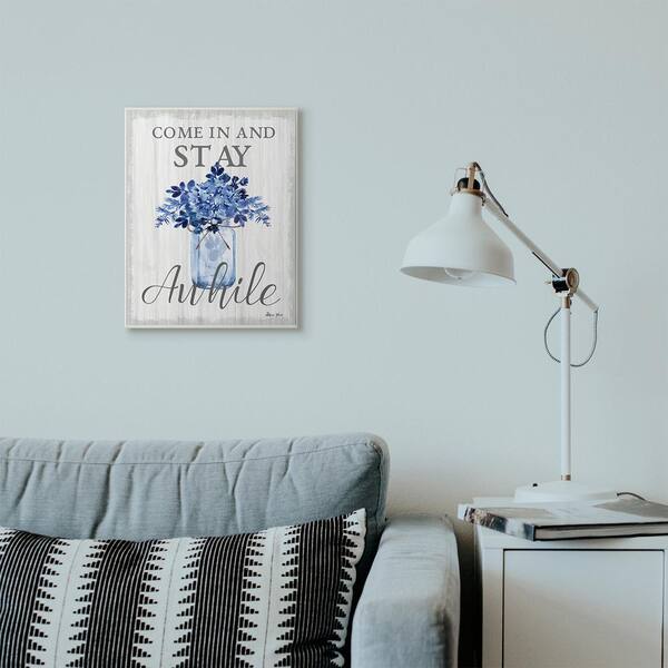 Stupell Industries Blue Bow Heels Above Iconic Designer Books Wall Art, 13 x 19, White