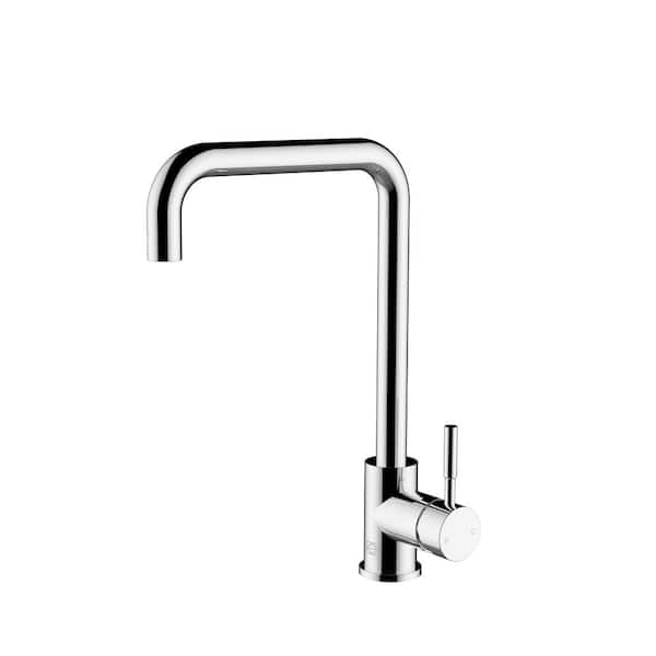 Timeless Home Single Handle Standard Kitchen Faucet in Chrome