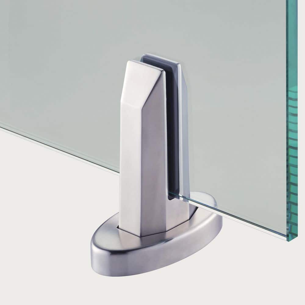 2.3 in. x 4.9 in. x 5.8 in. Silver Stainless Steel Oval Baseplate Glass Railing Spigot for 1/2 in. Glass Thickness price history on PriceWatchPro