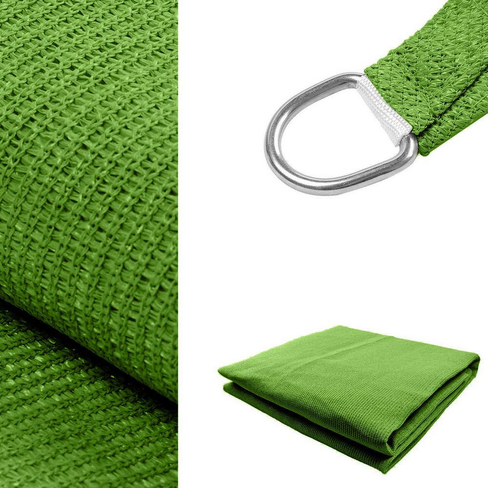 Green 12 ft. Square HDPE Patio Shade Sail