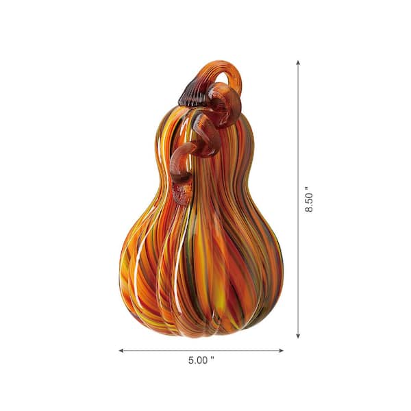 IMAX Home 83283 Persimmon Glass Decorative Plate with Stand by Trisha -  Orange - Bed Bath & Beyond - 27547229