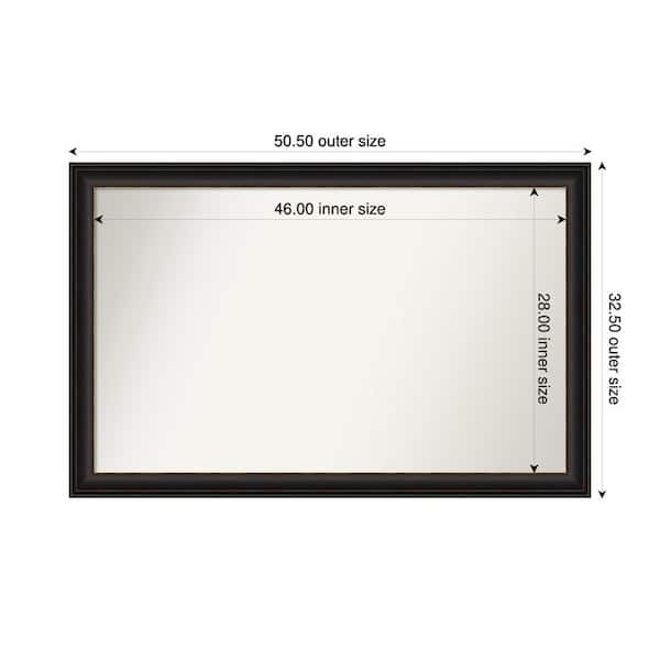 Amanti Art Trio Oil Rubbed Bronze 50.5 in. x 32.5 in. Custom Non-Beveled Recycled Polystyrene Framed Bathroom Vanity Wall Mirror