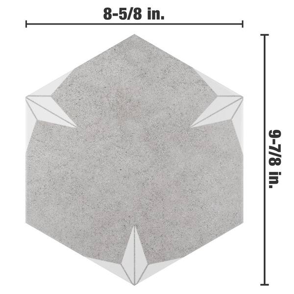 Stella Hex Azul 8-5/8 in. x 9-7/8 in. Porcelain Floor and Wall Tile (11.5 sq. ft./Case) Stella Hex Azul 8-5/8 in. x 9-7/8 in. Porcelain Floor and Wall Tile (11.5 sq. ft./Case)