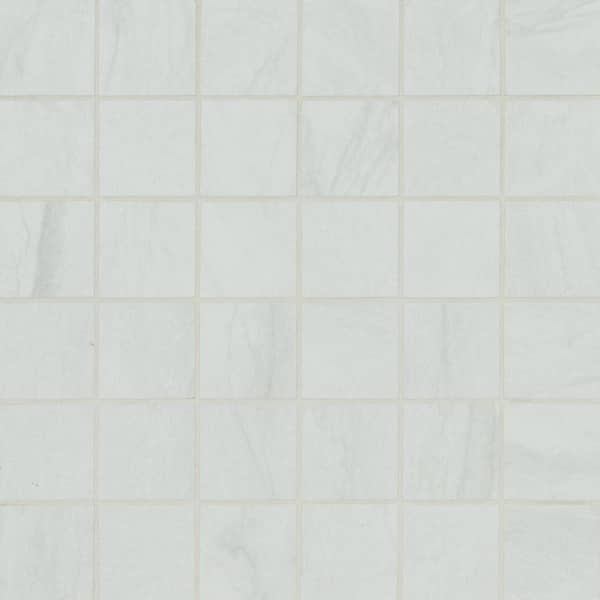 MSI Anastasia White 2-Inch 12 in. x 12 in. x 0.38 in. Matte Porcelain Mesh-Mounted Mosaic Tile (8 sq. ft./Case)