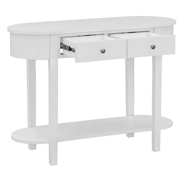 40 in. W x 15.5 in. D x 30 in. H Bathroom White Linen Cabinet