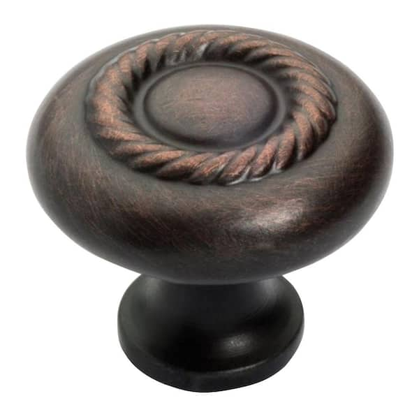 Dynasty Hardware 1 1 4 In Oil Rubbed Bronze Rope Design Cabinet Knob   Dynasty Hardware Cabinet Knobs K 80117 10b 25pk 64 600 