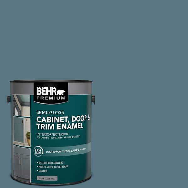 BEHR PREMIUM 1 gal. #MQ5-26 Hampton Surf Semi-Gloss Enamel Interior/Exterior Cabinet, Door & Trim Paint
