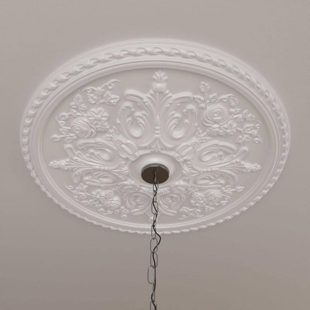 Bradford Primed Gray Urethane Ceiling Medallion, 32.63 inches