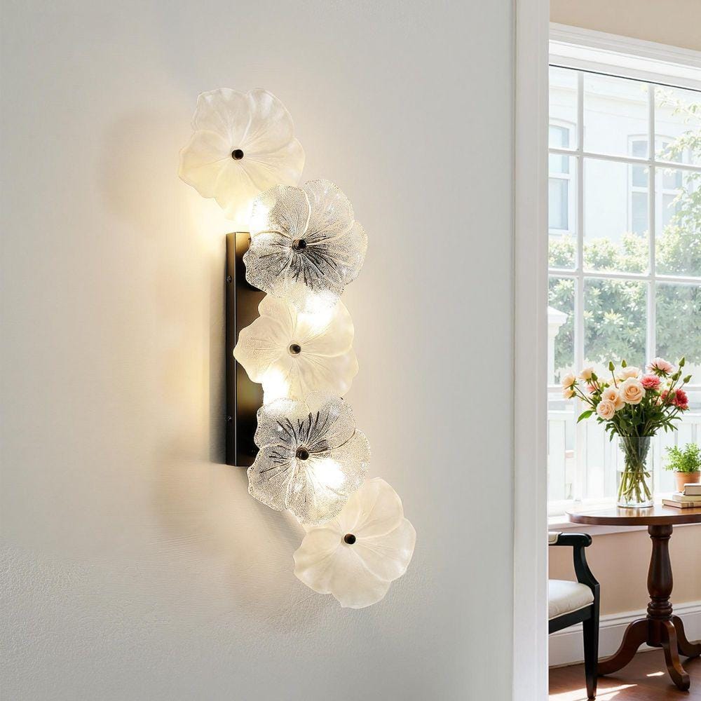 【D31731】The Night KAISITE 21 in. 4 Light Modern Black Wall Sconces Adjustable G9