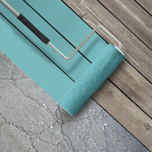 5 gal. #M460-4 Pure Turquoise Low-Lustre Enamel Interior/Exterior Porch and Patio Floor Paint