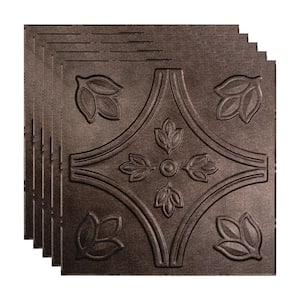 Traditional #5 2 ft. x 2 ft. Smoked Pewter Lay-In Vinyl Ceiling Tile (20 sq. ft.)