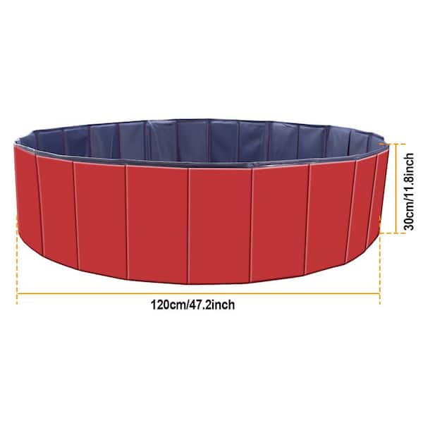 ITOPFOX x Red Foldable Round D PVC Kiddie