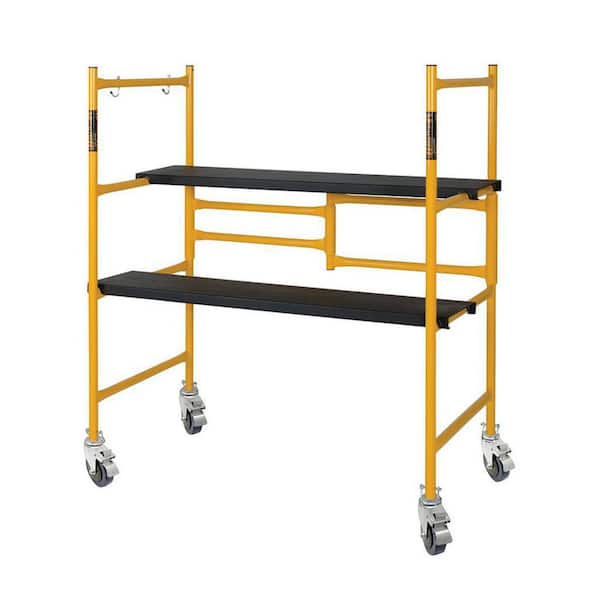 Jobsite Series Baker 3.8 ft. H x 3.4 ft. W x 1.8 ft. D Basic Mini Scaffold Platform with Wheels, 500 lbs. Capacity
