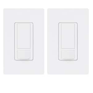 Maestro Motion Sensor Switch with Wallplate, 2 Amp/Single-Pole, White (MS-O2S-2PK-WHW) (2-Pack)