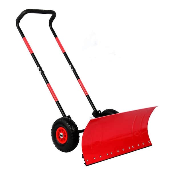 saー。 Siavonce 40.25 in Steel Handle Steel Snow Shovel, Snow Shovel with