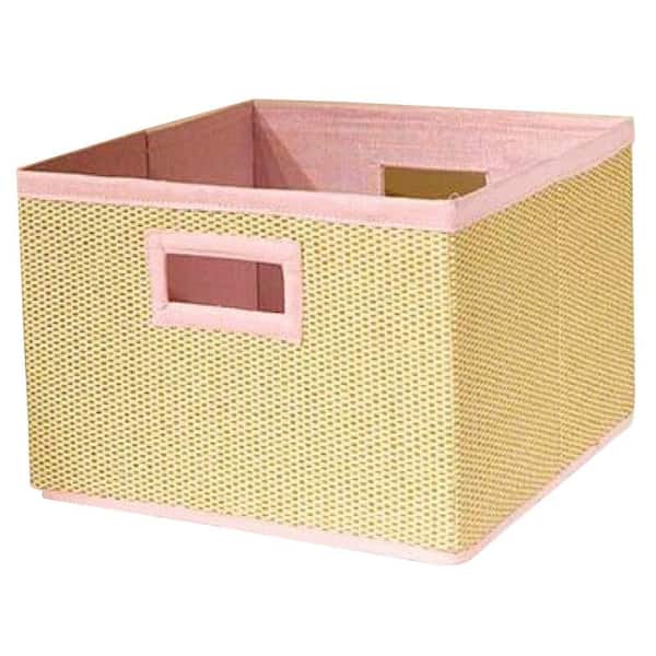 Alaterre Furniture 13 in. x 8 in. Cream and Pink Storage Basket (Set of 3)