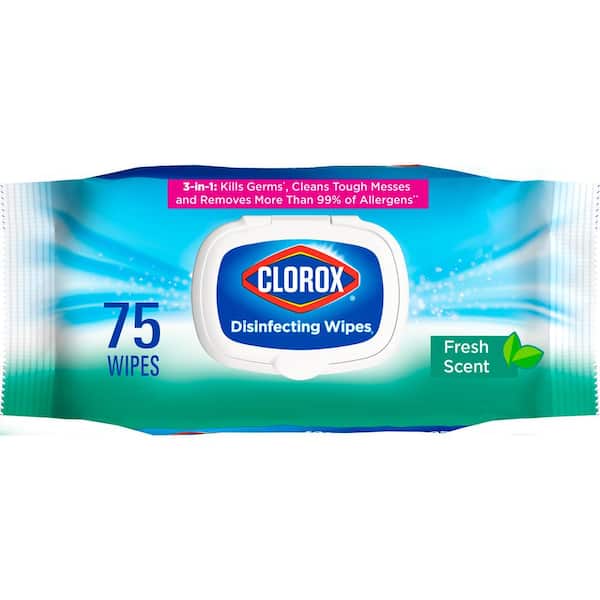 Clorox 75-Count Fresh Scent Bleach Free Disinfecting Cleaning Wipes