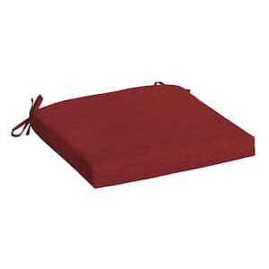 19 in x 18 in Ruby Red Leala Rectangle Outdoor Seat Pad