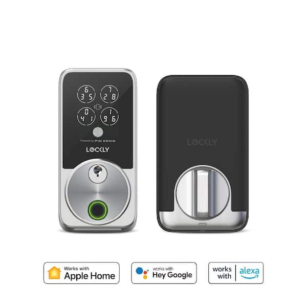 Lockly Secure Pro Zeno Series Satin Nickel Deadbolt WiFi Smart Lock ...