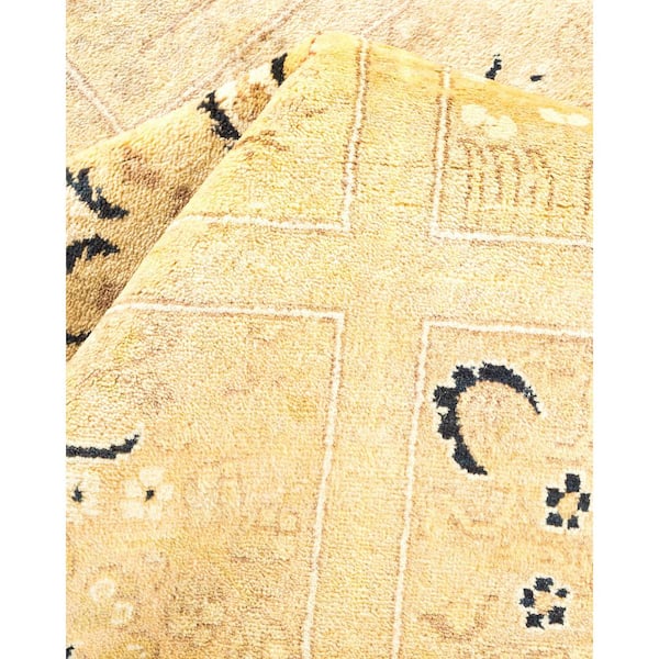 Mogul Ivory 8 ft. x 10 ft. Oriental Wool Indoor Area Rug