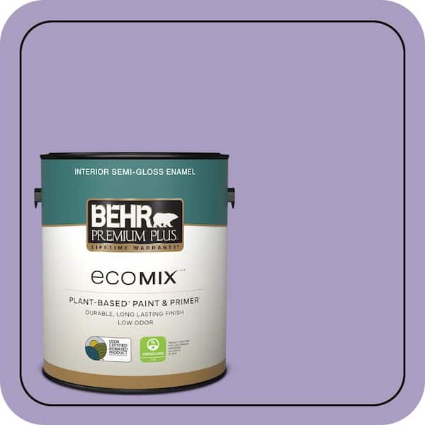 1 gal. #M560-4 Evening Slipper Semi-Gloss Enamel EcoMix Plant-Based Interior Paint & Primer