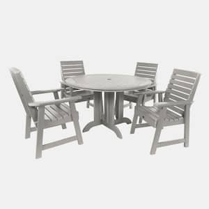Weatherly Harbor Gray 5-Piece Recycled Plastic Round Outdoor Dining Set