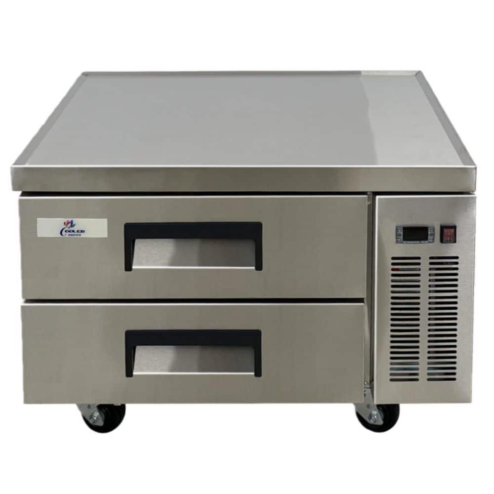36 in. W 6.5 cu. ft. Commercial Chef Base Refrigerator Cooler in Stainless Steel