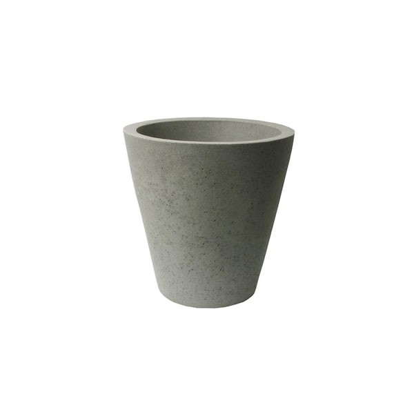Crete 16 in. x 17 in. Taupestone Plastic Planter