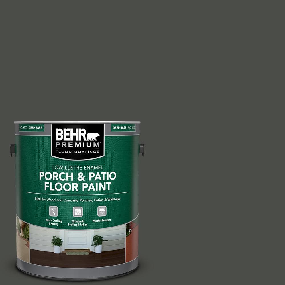1 gal. #710F-7 Black Swan Low-Lustre Enamel Interior/Exterior Porch and Patio Floor Paint price history on PriceWatchPro