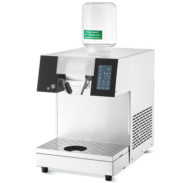 Commercial Snowflake Ice Machine, 8112 oz. /24 H Snowflake Ice Maker, Stainless Steel Snow Cone Machine Silver