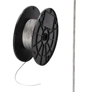 5/16 In. X 20 Ft. Galvanized Uncoated Steel Wire Rope With Grab Hooks
