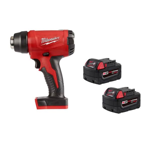 M18 18V Lithium-Ion Cordless Compact Heat Gun w/ (2) M18 5.0 Ah Batteries