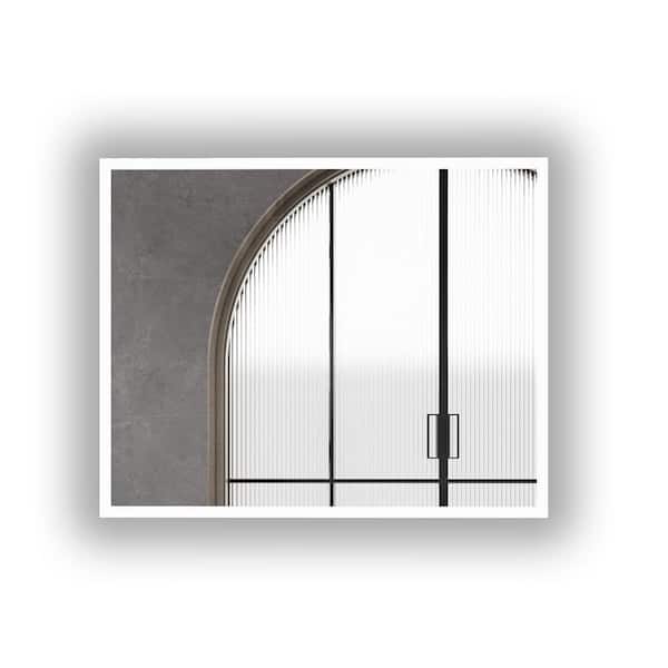 Bianca 24 in. W x 30 in. H Rectangular Frameless LED Light Wall-Mount Bathroom Vanity Mirror in Clear