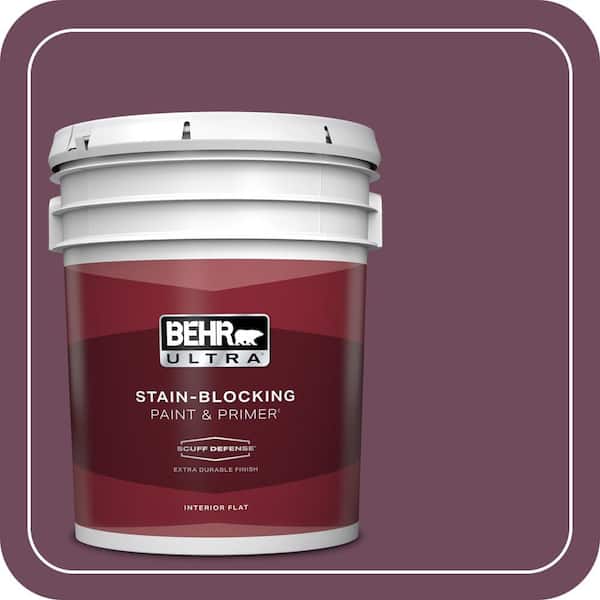 BEHR ULTRA 5 gal. #MQ1-39 Prussian Plum Extra Durable Flat Interior Paint & Primer