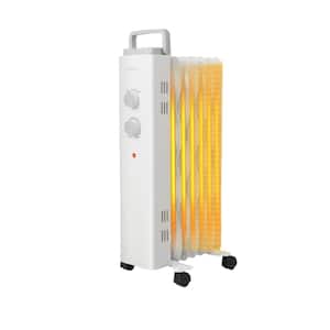 1500-Watt Freestanding Radiant Heater Oil-Filled Space Heater with Universal Wheels and 3-Level Heatings