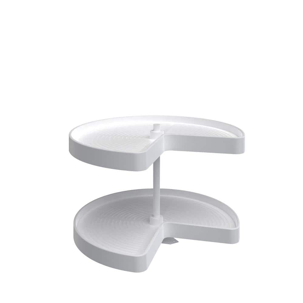 Rev-A-Shelf 18 in. H x 24 in. W x 24 in. D White Polymer Kidney Shape ...