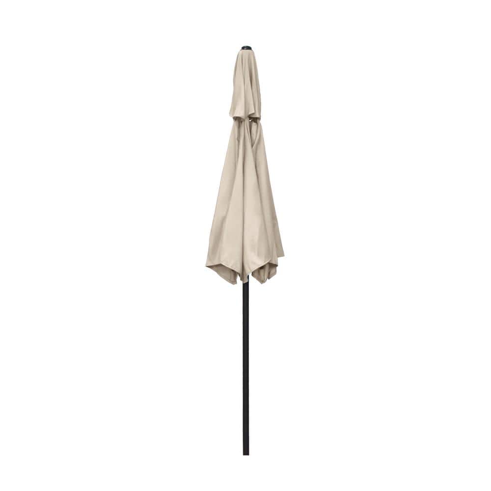 Astella 9-Foot Beige Polyester Market Umbrella with Steel Pole