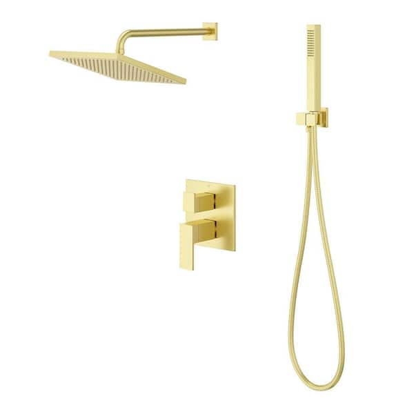 Dumont 2-Handle 1-Spray Tub and Shower Faucet with Handshower 1.75 GPM in Spot Defense Brushed Gold [Valve Included]
