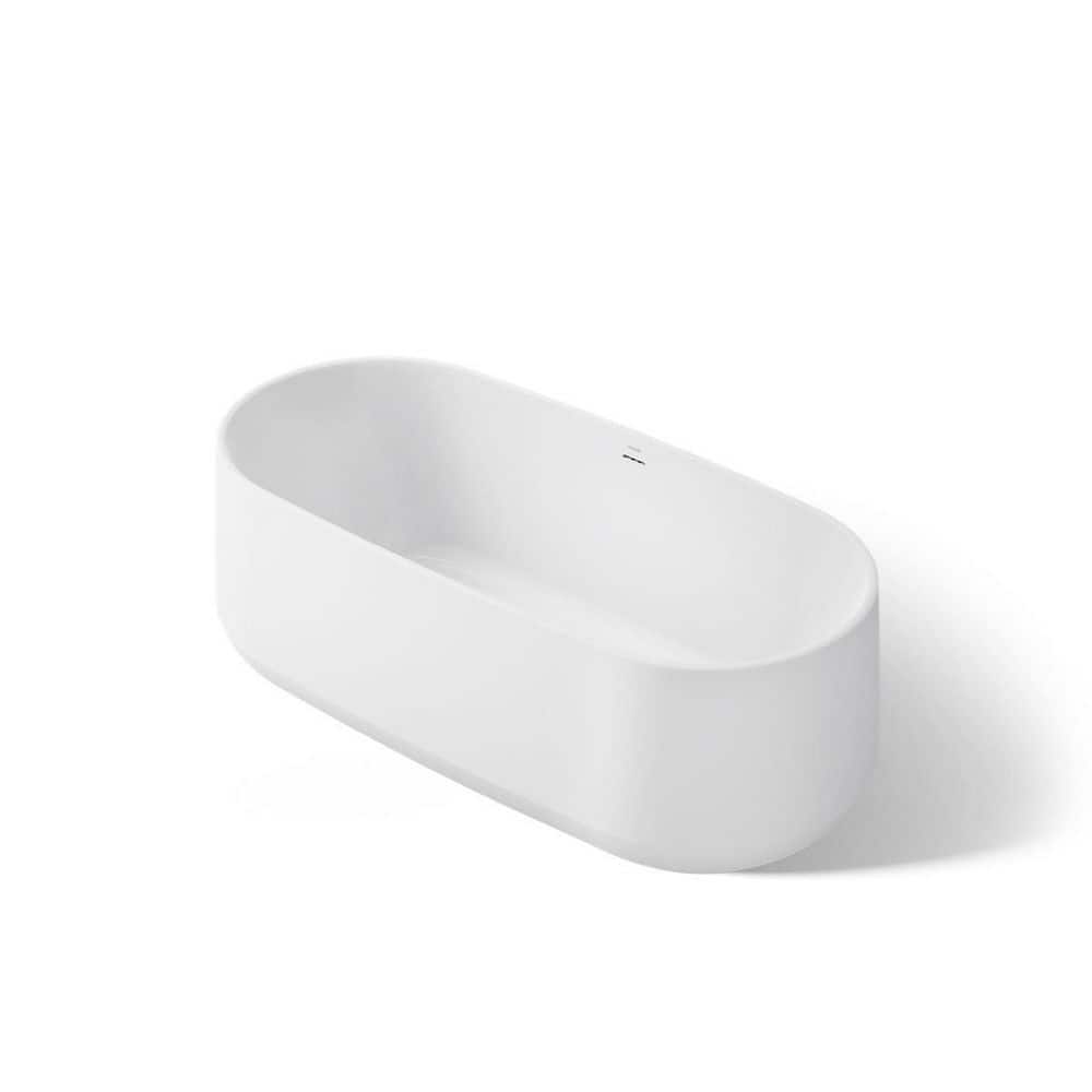 Yo-ko 　0405 KOHLER Ceric 65 in. Resin Freestanding Flatbottom Bathtub in White