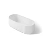 KOHLER Ceric 65 in. Resin Freestanding Flatbottom Bathtub in White