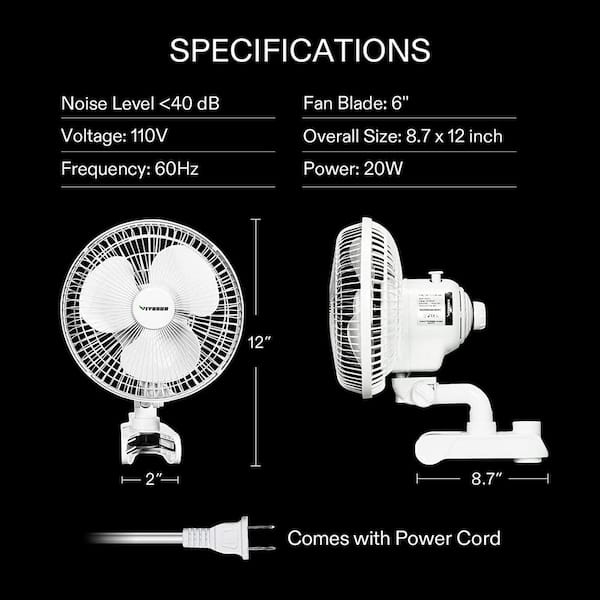 VIVOSUN 120 CFM Wall Mounted Quiet Smart Register Booster Fan with  Thermostat Control in White wal-VSF-R410-W - The Home Depot