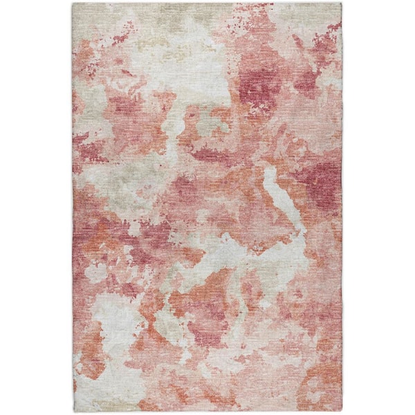 Dream Shag Premium Machine Washable Abstract ADS67 Pink 10 ft. x 14 ft. Area Rug